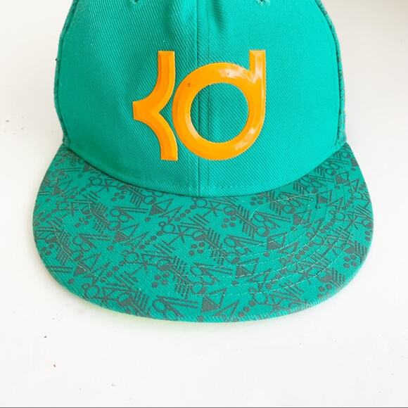 Nike True Kevin Durant KD Snapback Flat bill Hat Cap Green Orange OSFM - Picture 2 of 11